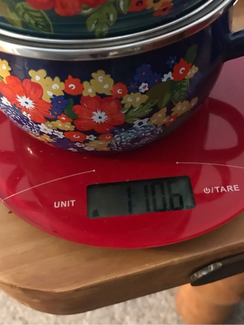 Pioneer Woman 1 Qt Mini Dutch Oven  Dazzling Dahlias Floral EUC lot of 2 w Lids